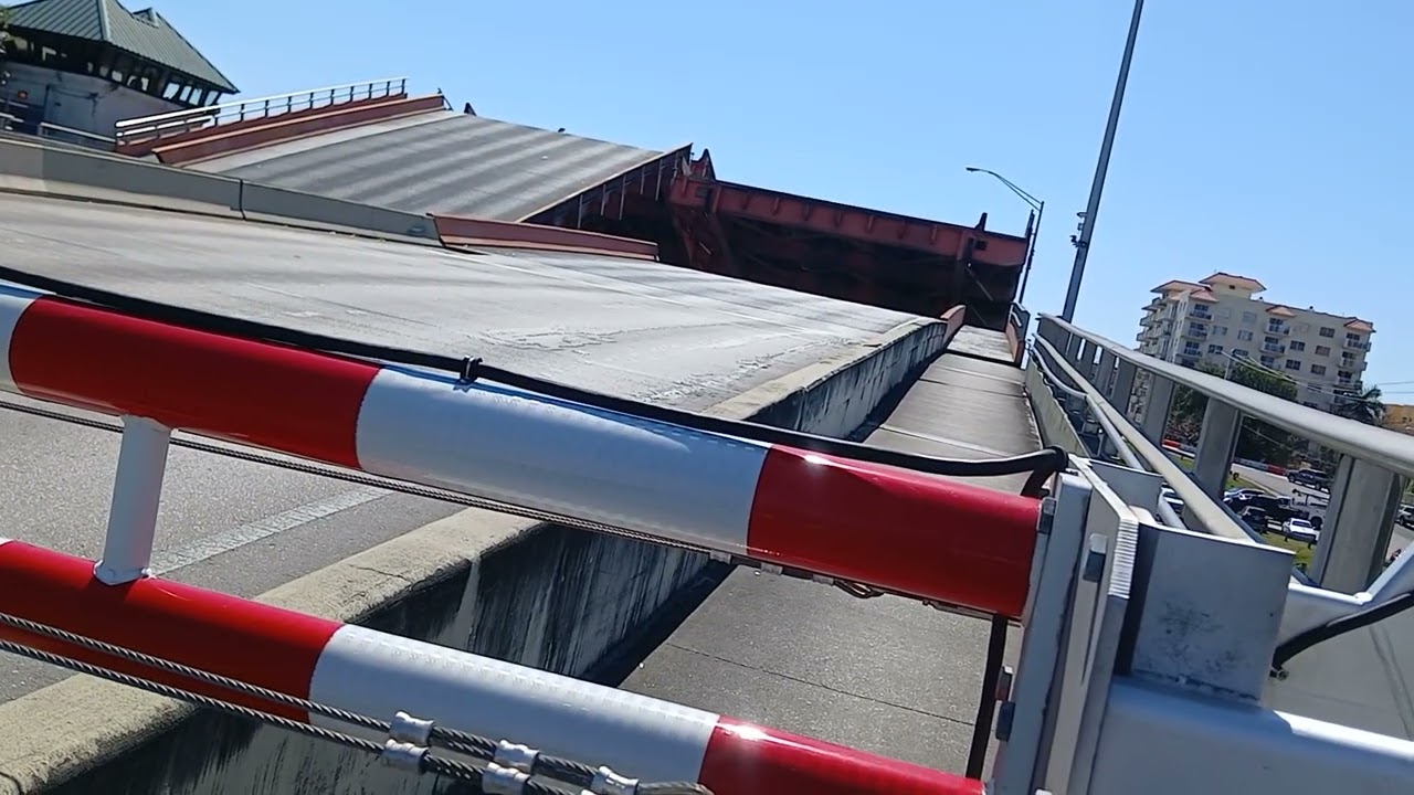 Ship passing through bridge miami