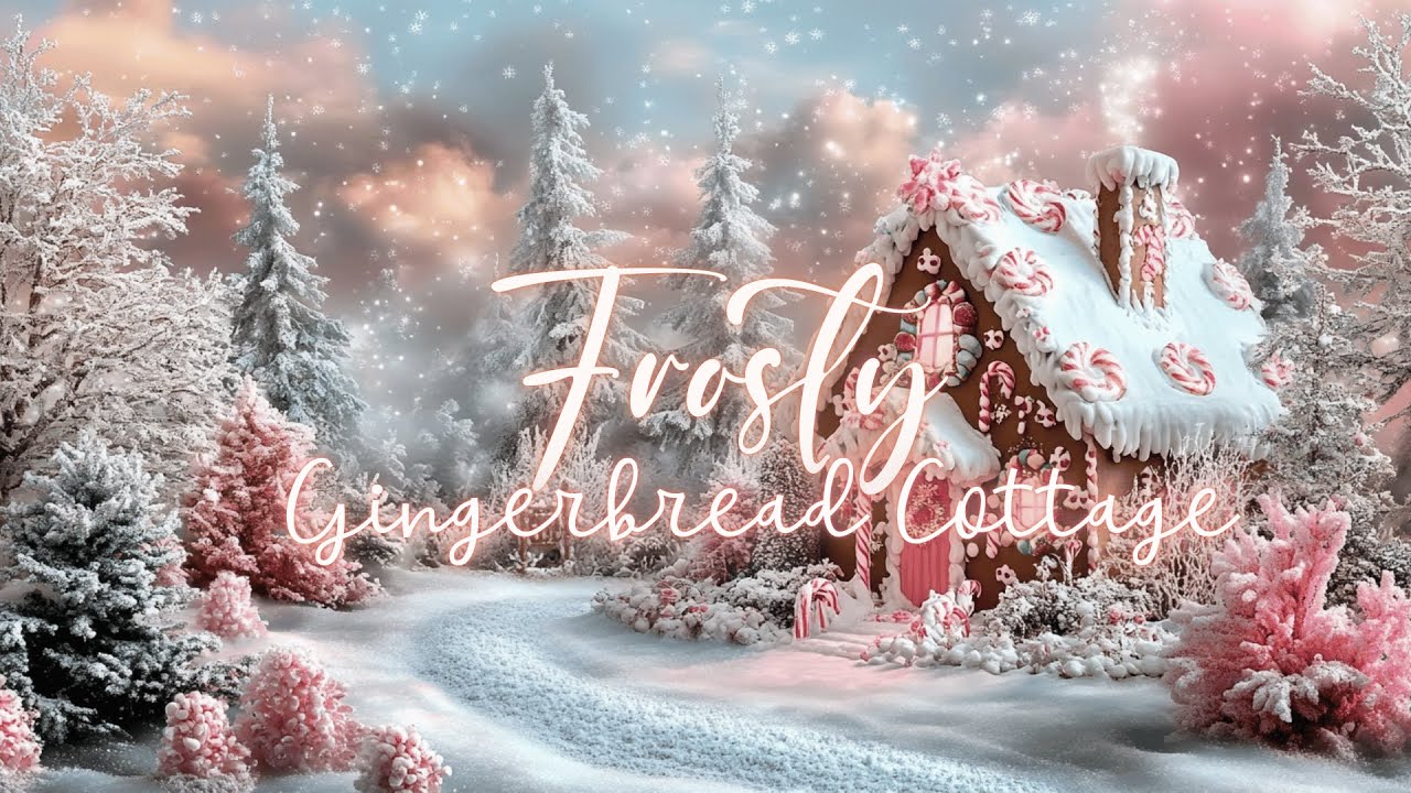 Dreamy Frosty Gingerbread Cottage | Nostalgic Winter Screensaver