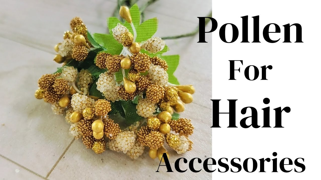 How to make pollen for hair accessories / Diy flower stamen