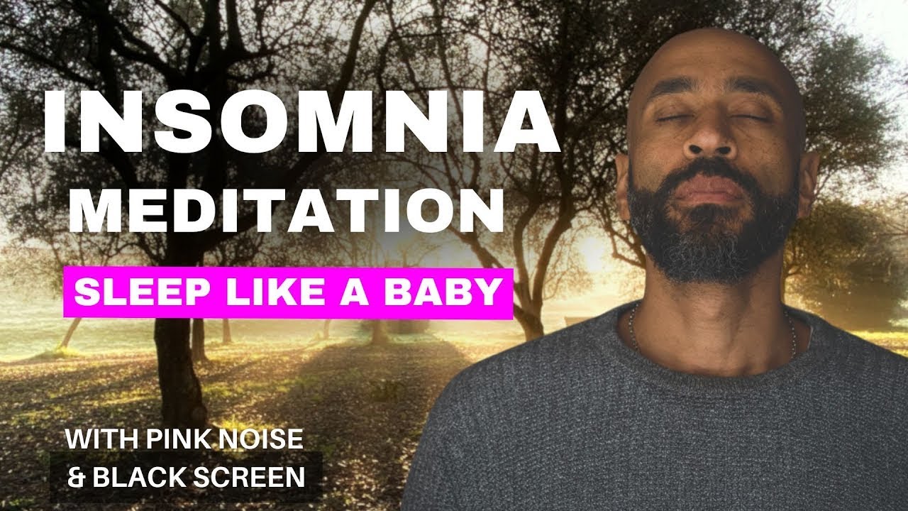 Meditation to get back to sleep when you've woken up | Deep Sleep Meditation | Pink Noise Background