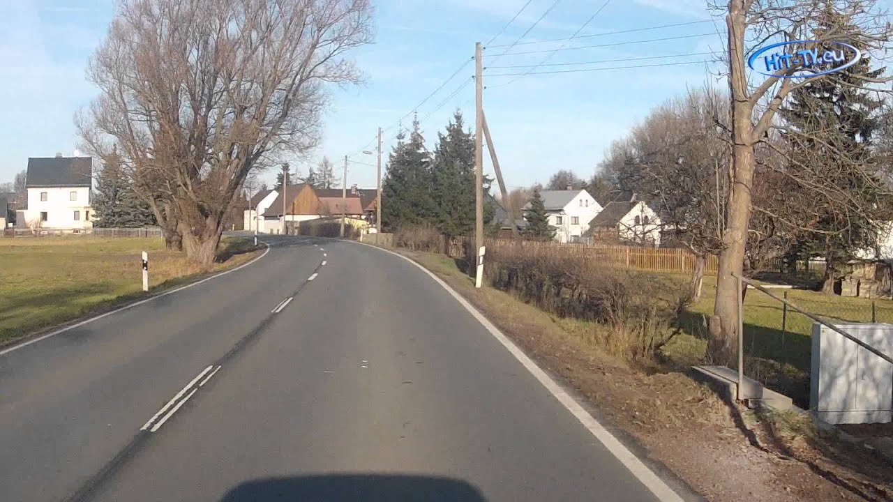 Fahrt von Werdau nach Crimmitschau über Langenhessen und Neukirchen / Pleiße (Sachsen)