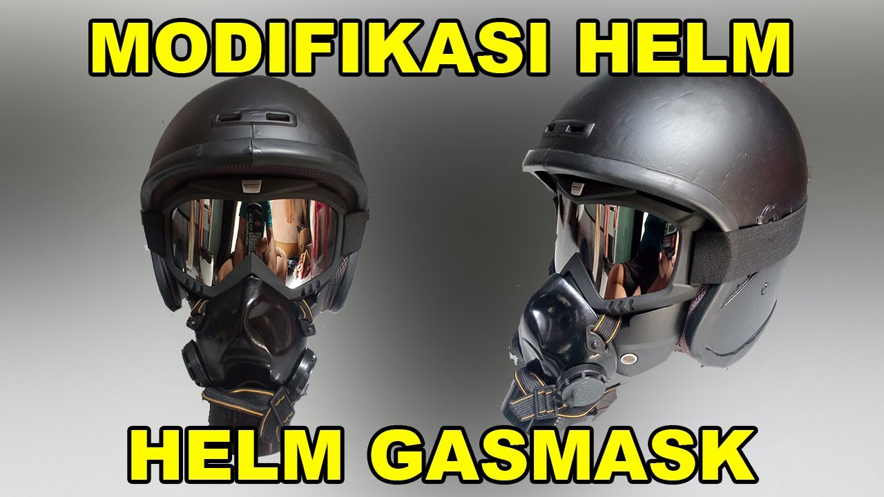 MODIFIKASI HELM HONDA JADI HELM GAS MASK