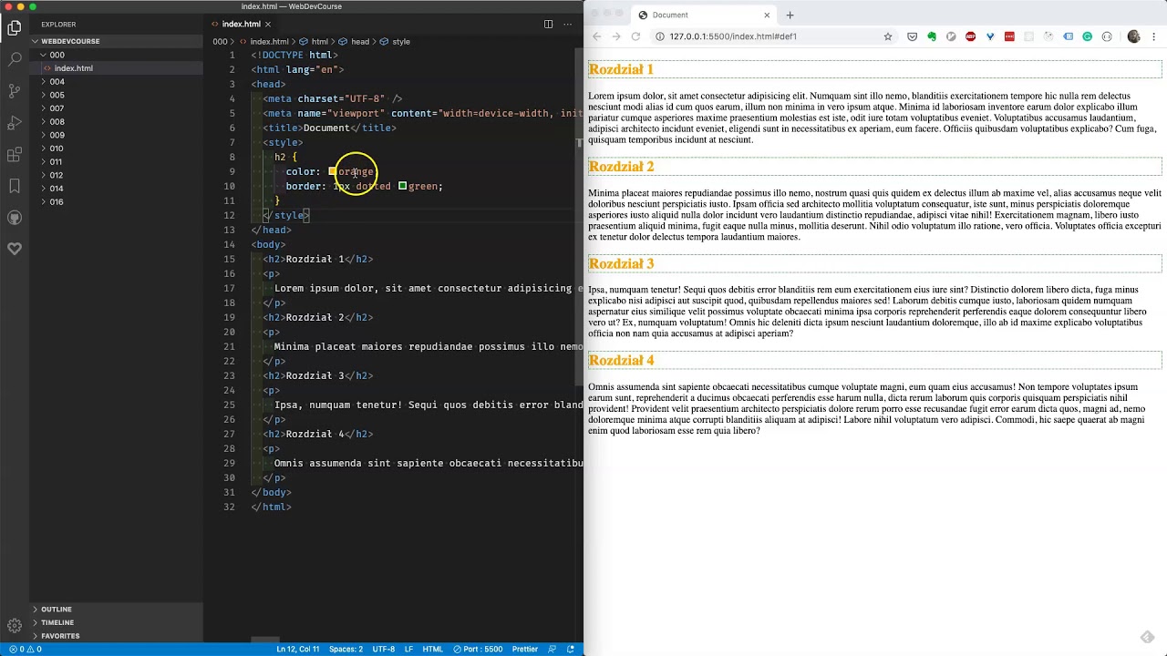 #017 Jak dodać do HTML style CSS