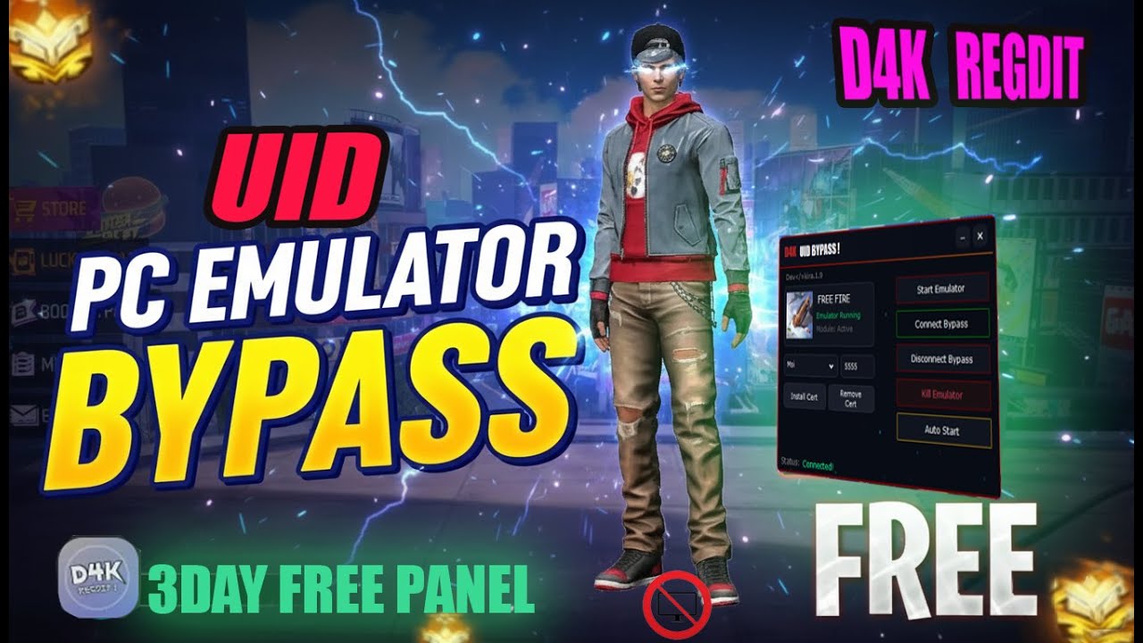 UID BYPASS FREE FIRE OB52 NEW TYPE☠️ FREE TRIAL 💯 100% SAFE EMULATOR BYPASS ✅ ALL SERVER
