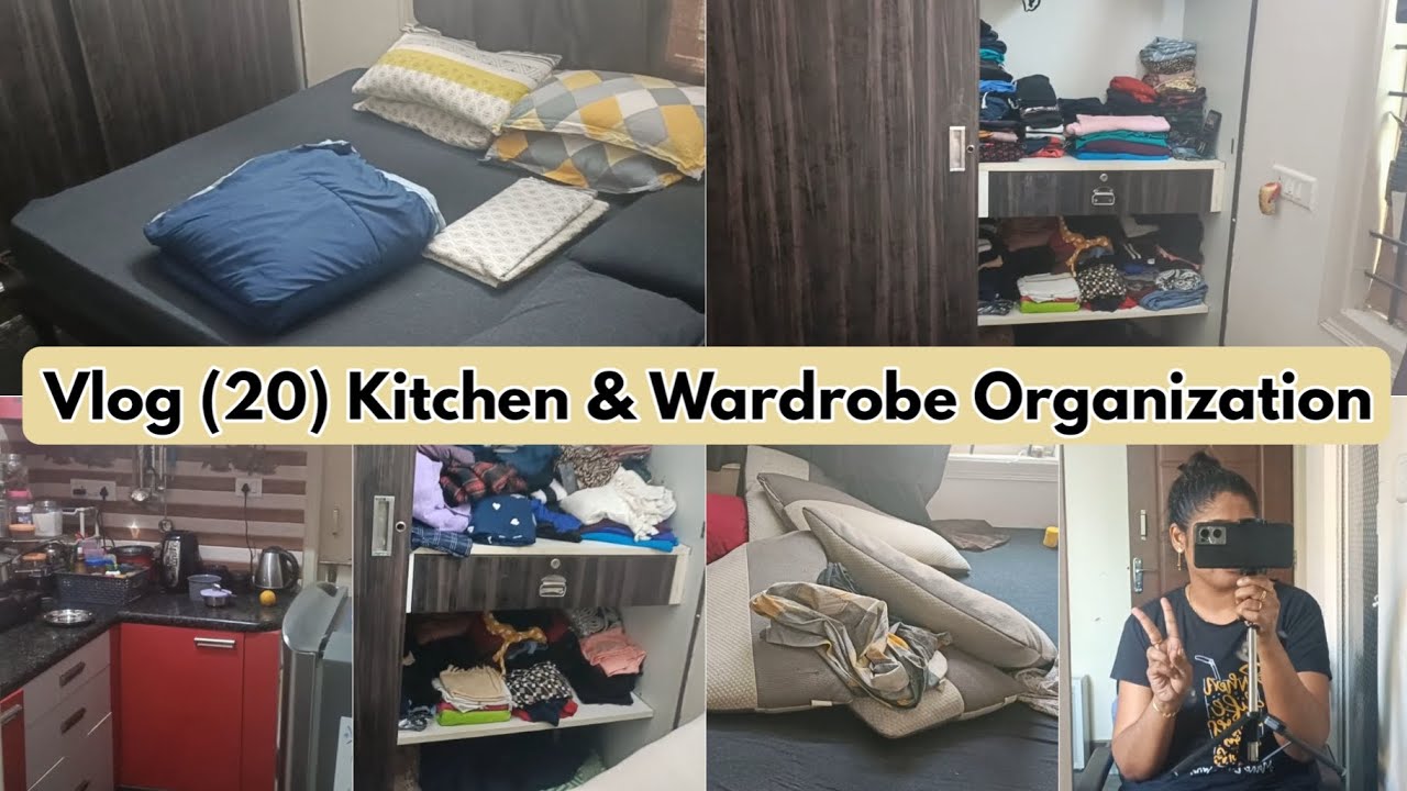 Vlog (20) || Kitchen Cleaning and Wardrobe Organizing 😊 || 