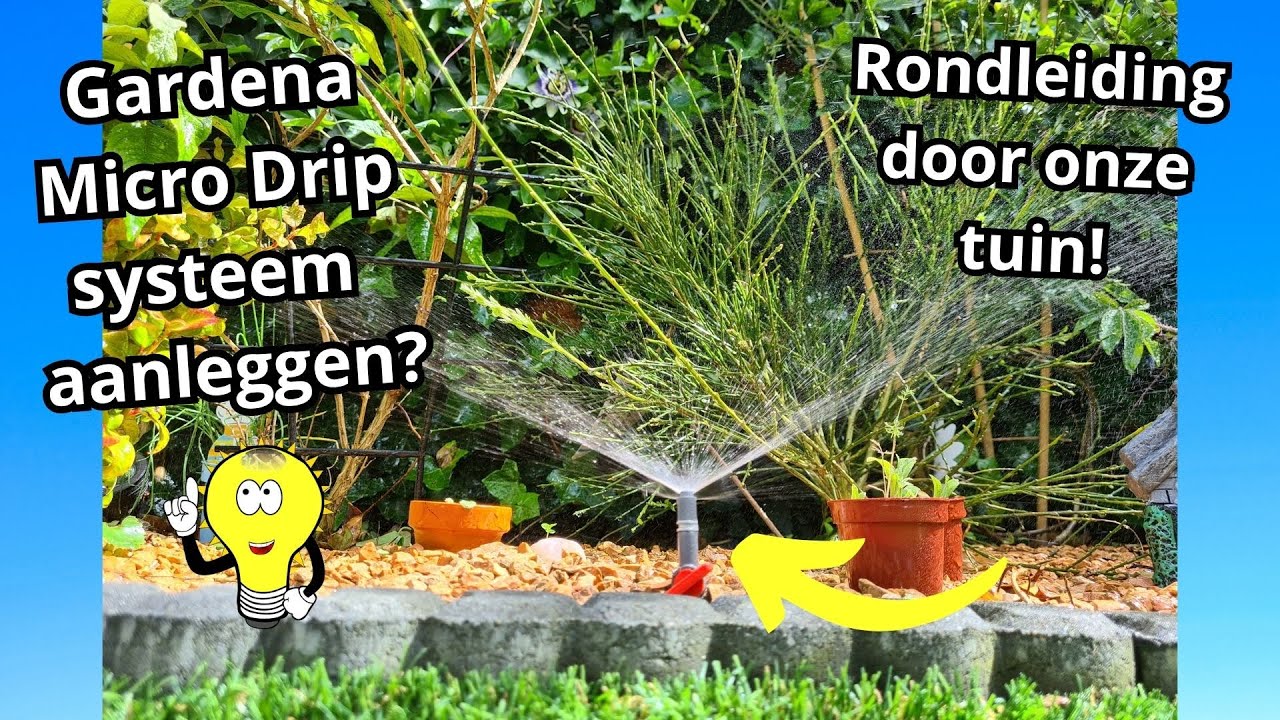 Gardena watergeefsysteem met druppelaars aanleggen? Een rondleiding door onze achtertuin! 👀