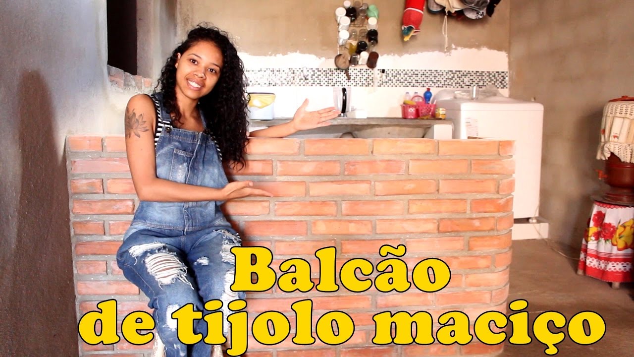 Como fazer balcão com tijolos maciços - com Paloma Cipriano