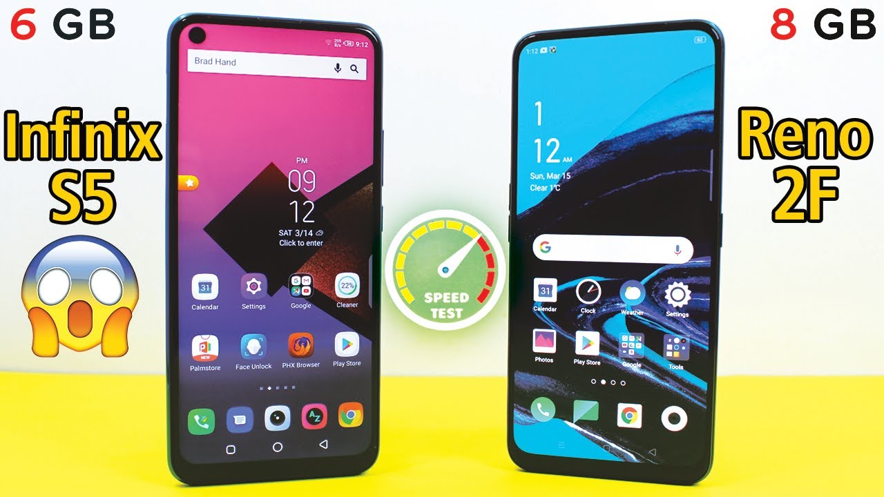 Infinix S5 vs Oppo Reno 2F Speed Test & Comparison!