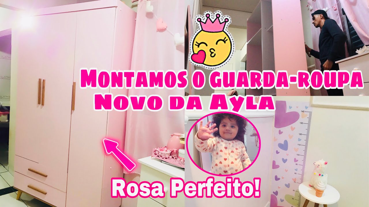 CHEGOU: MONTAMOS O NOVO GUARDA-ROUPA ROSA DA AYLA😍/ QUARTINHO DE BEBÊ 💖