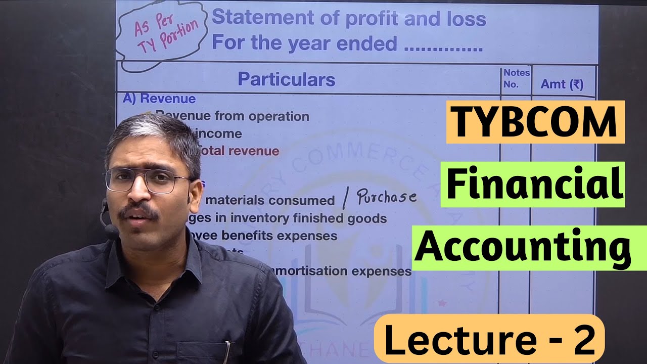 preparation of final account tybcom sem 5 | Statement of profit and loss