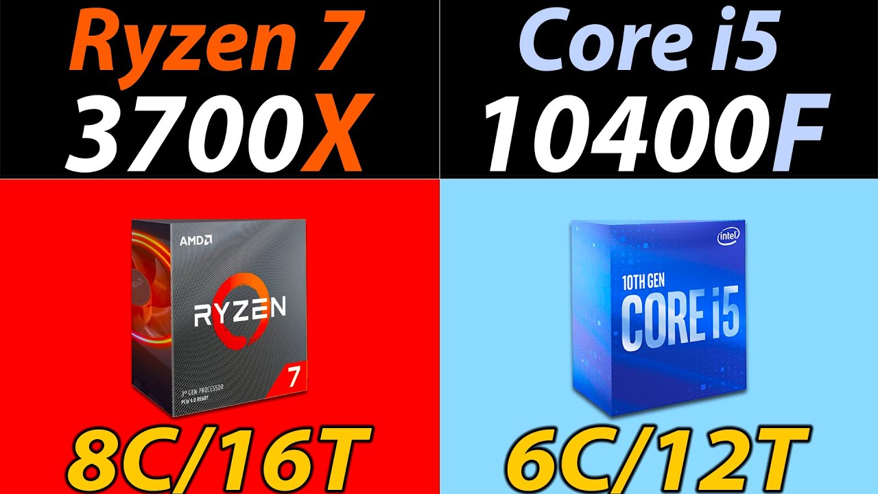 R7 3700X Vs. i5-10400F | 20 Games and Productivity Benchmarks
