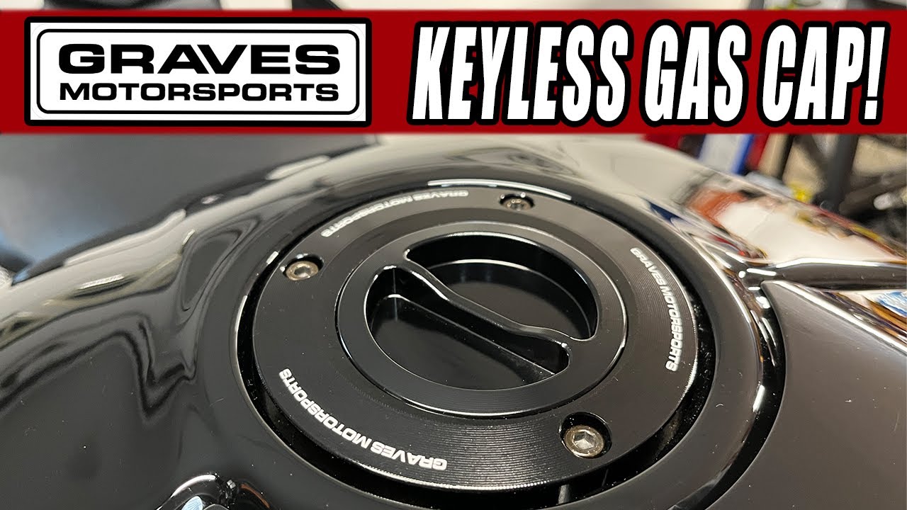 Установите крышку бензобака Yamaha R1 Graves Motorsports Keyless Cap! Лучшая крышка бензобака без...