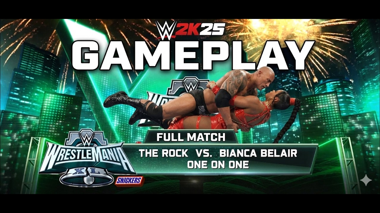 BIANCA BELAIR vs THE ROCK | WWE2K25 DREAM MATCH #skippygames #wwe2k25 #wwesuperstar