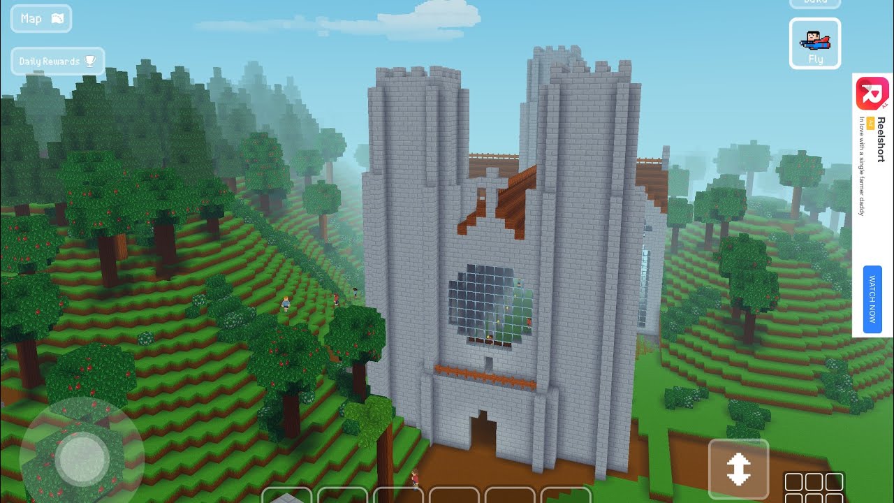 Block craft 3D building simulator Gothic cathedral
