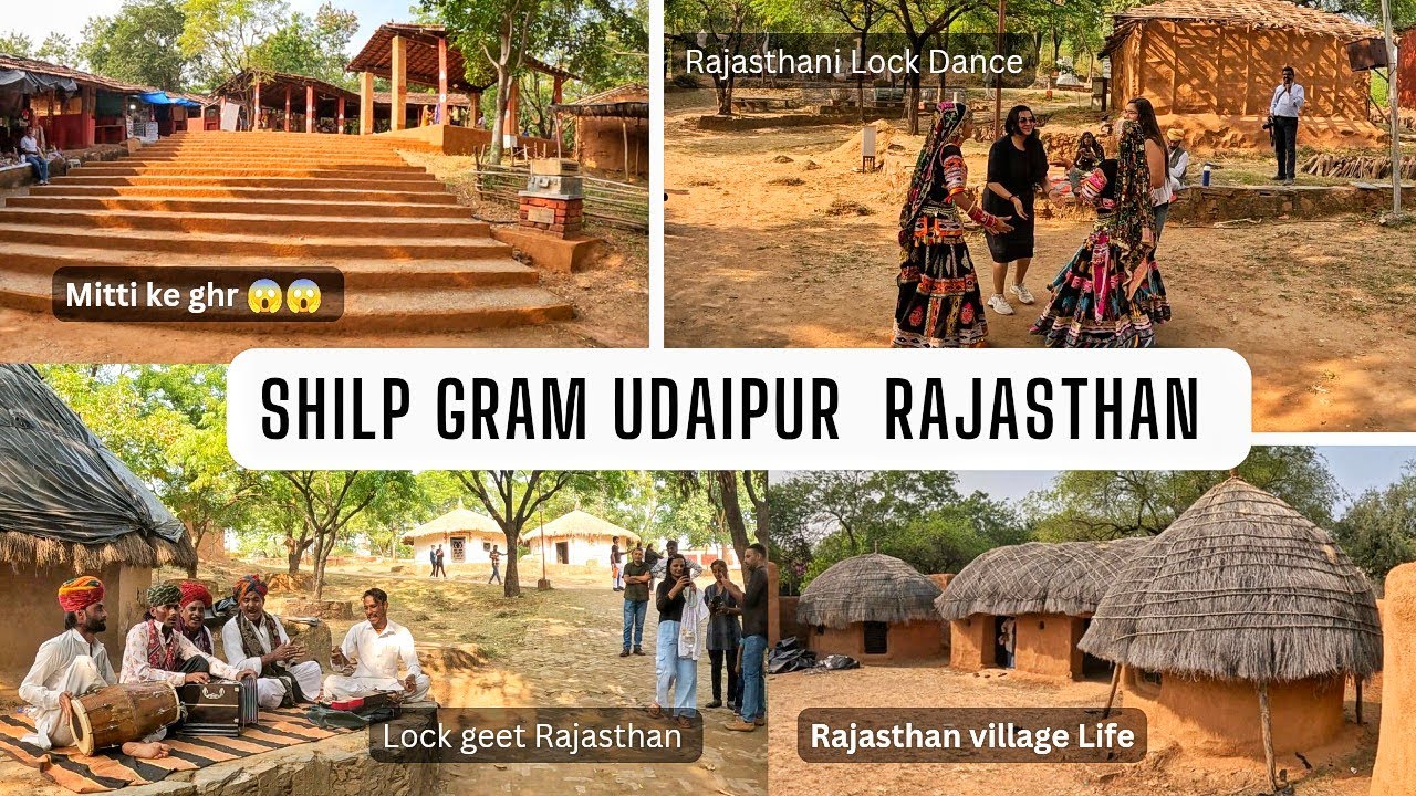 उदयपुर की शान - Shilpgram,  आज भी लोग ऐसे रहते हैं Udaipur Shilpgram best tourist places, solo bike