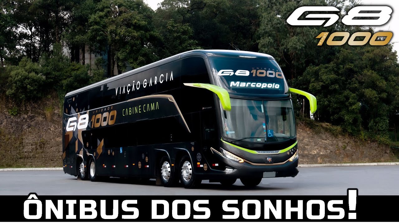 É MELHOR QUE AVIÃO?? MARCOPOLO G8 1000 DA VIAÇÃO GARCIA O ÔNIBUS DOUBLE DECKER DOS SONHOS