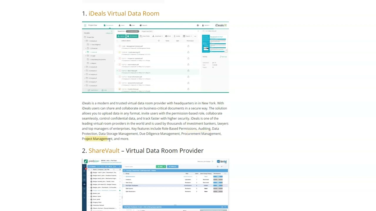 Best virtual data room reviews || Virtual Data Vdr Softwere 2023