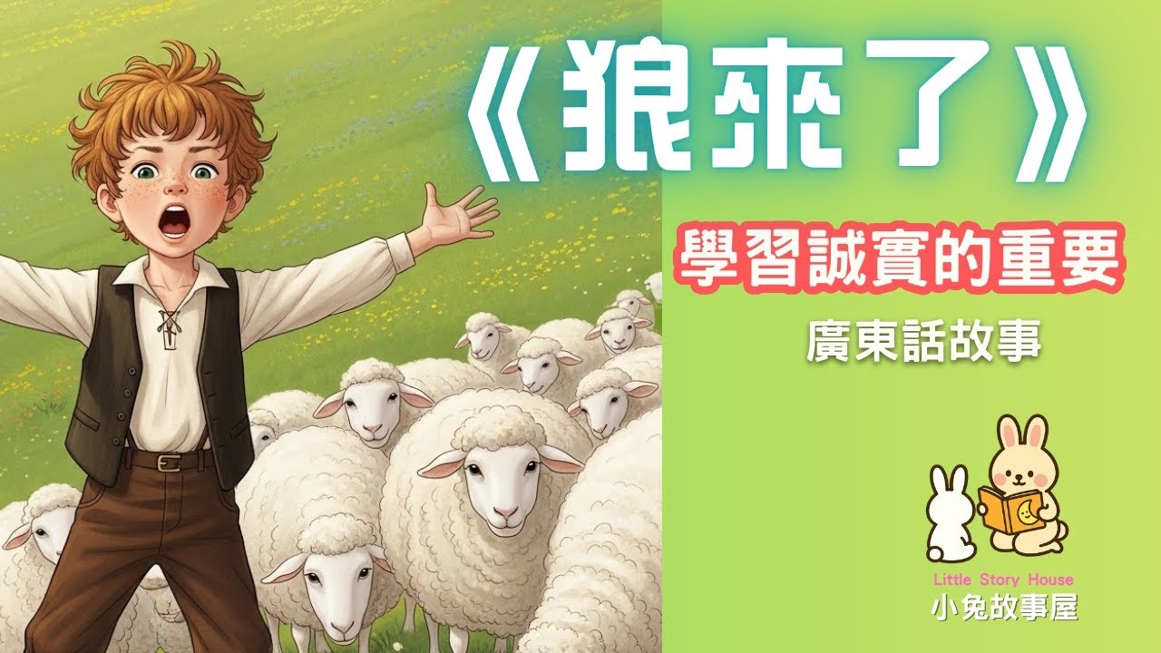 【狼來了】🐺📣｜經典伊索寓言｜親子共讀廣東話故事｜品格教育：誠實的重要｜小兔故事屋 Little Story House