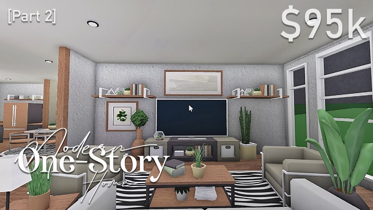 Bloxburg: One-story family Modern Home | Speedbuild (Part 2)