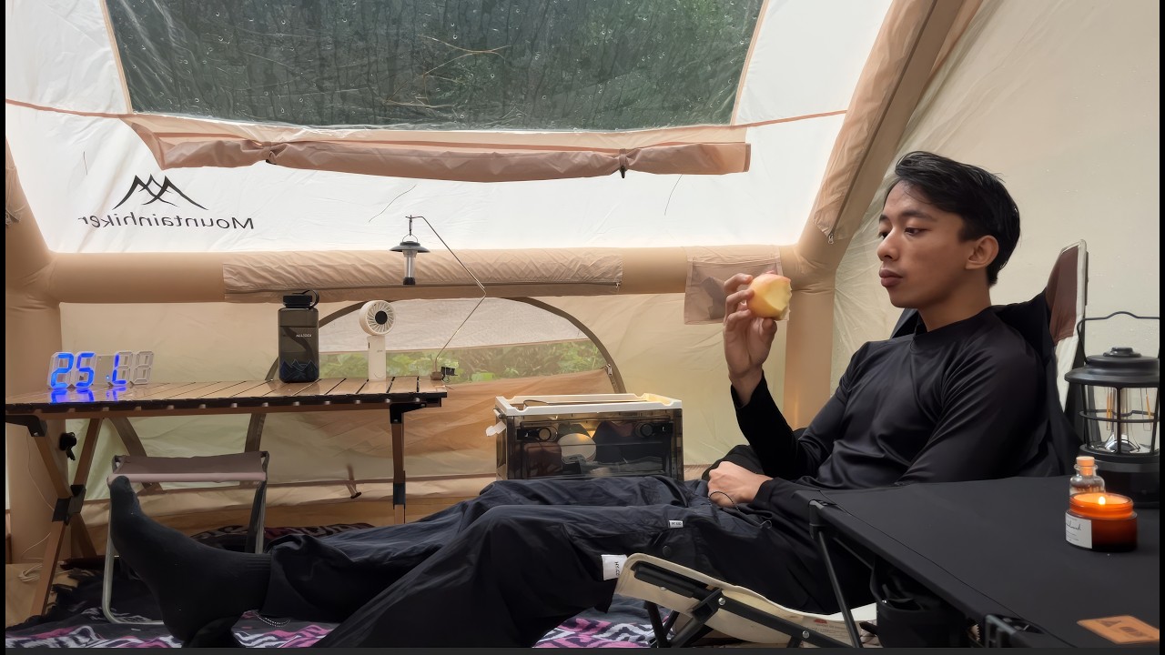 I Really Enjoy being Inside the Tent while it Rains Outside - Camping in Heavy Rain