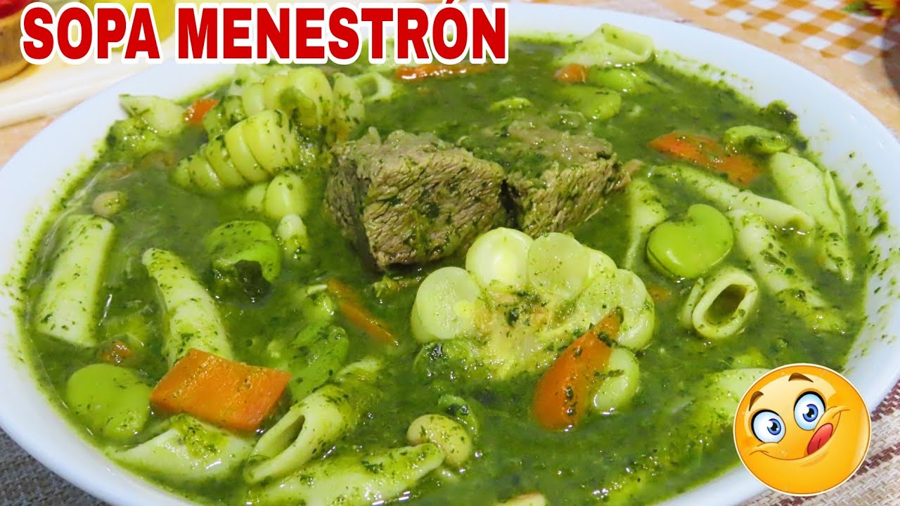 DELICIOSA sopa de Menestr&oacute;n Peruano &iexcl;Receta f&aacute;cil y r&aacute;pido ! Cocina facil
