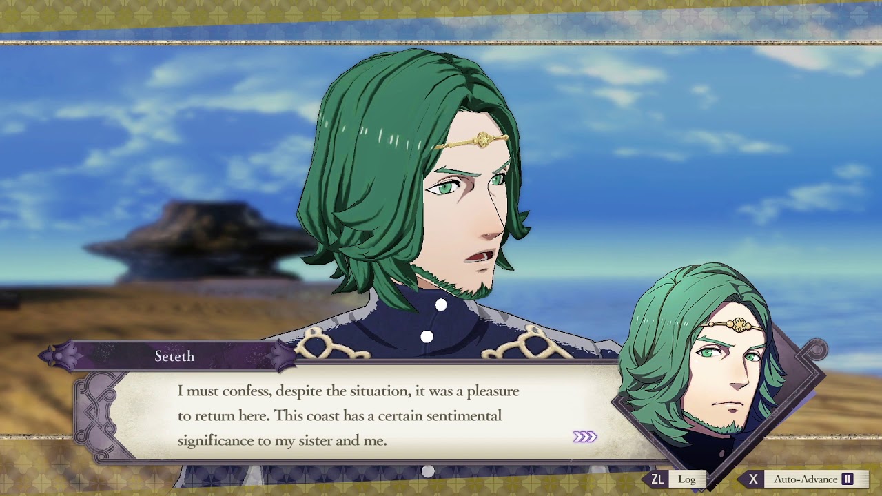 [FE: Three Houses] An Ocean View Paralogue Battle (Flayn & Seteth)