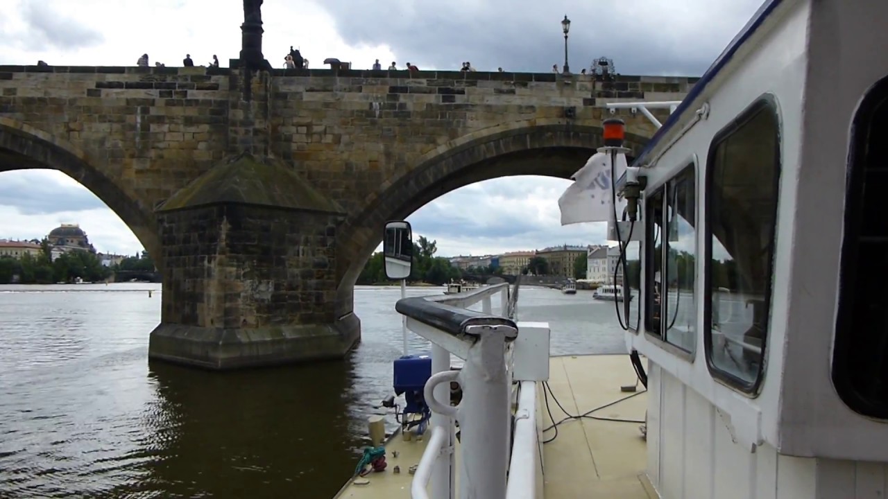 Prague by boat - Vltava river boat trip, Czech Republic