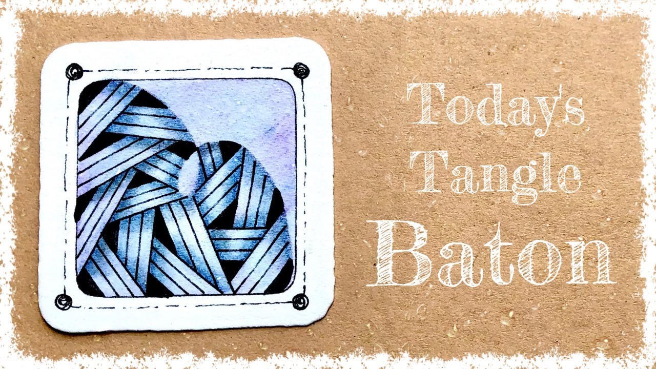 Zentangle for beginners / How to Draw Baton 學習禪繞簡易圖樣