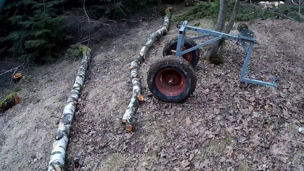 Linhai 300 log skidding stahování dřeva 3