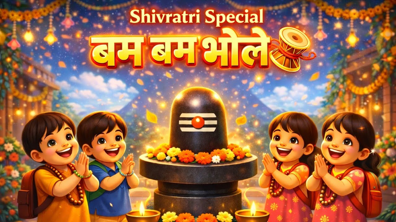 बम बम भोले – बच्चों का महा शिवरात्रि गीत | Bam Bam Bhole | Kids Maha Shivratri Song #youtubekids 