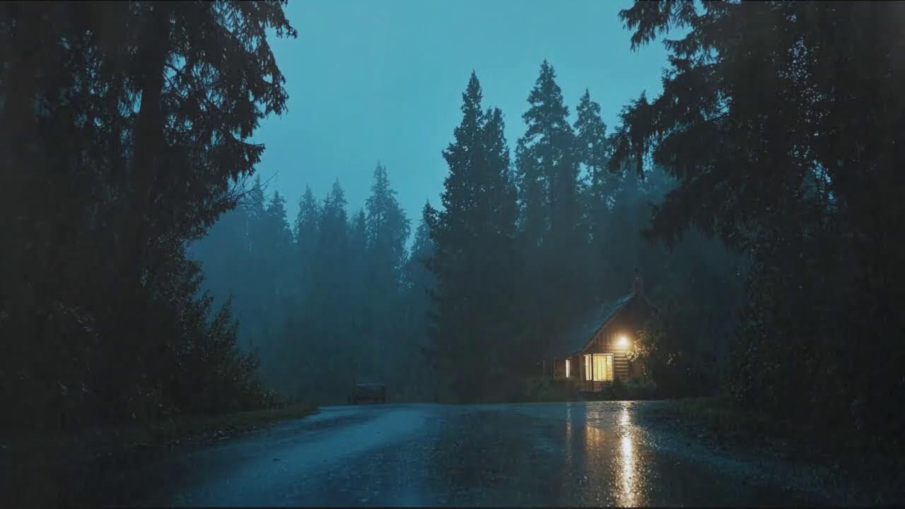 Night Rain Ambience for Sleep - Instant Deep Sleep in Minutes | Peaceful Sleep Background | Study, F
