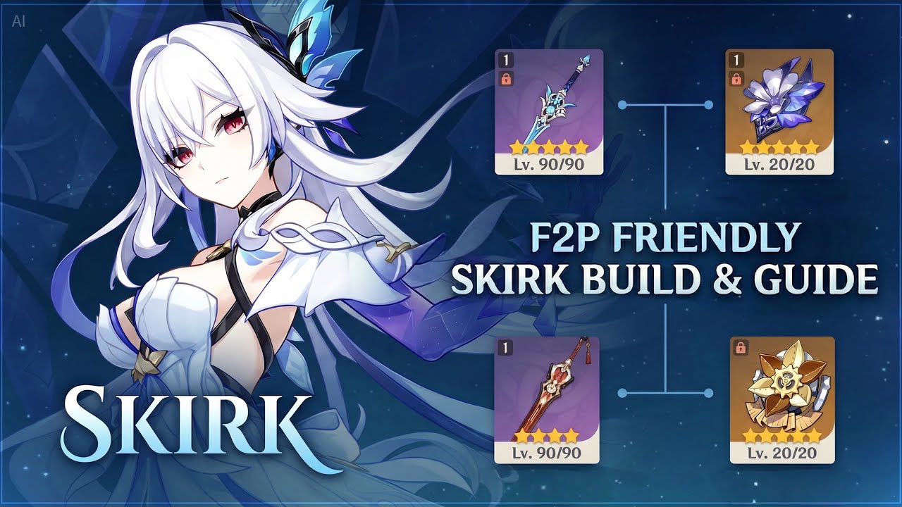 F2P Friendly Skirk (No Escofffier) Build & Guide - Teams, Artifacts, Weapons, & More
