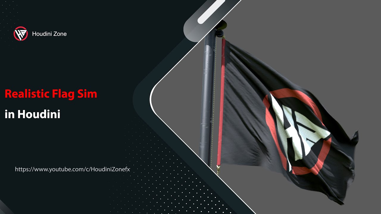 Имитация реалистичного флага в Houdini | Houdini Zone | Бесплатные ресурсы и файлы |