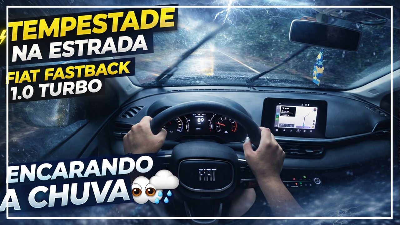 Chuva Pesada na Rodovia com o Fiat Fastback 1.0 Turbo 🚗🔥