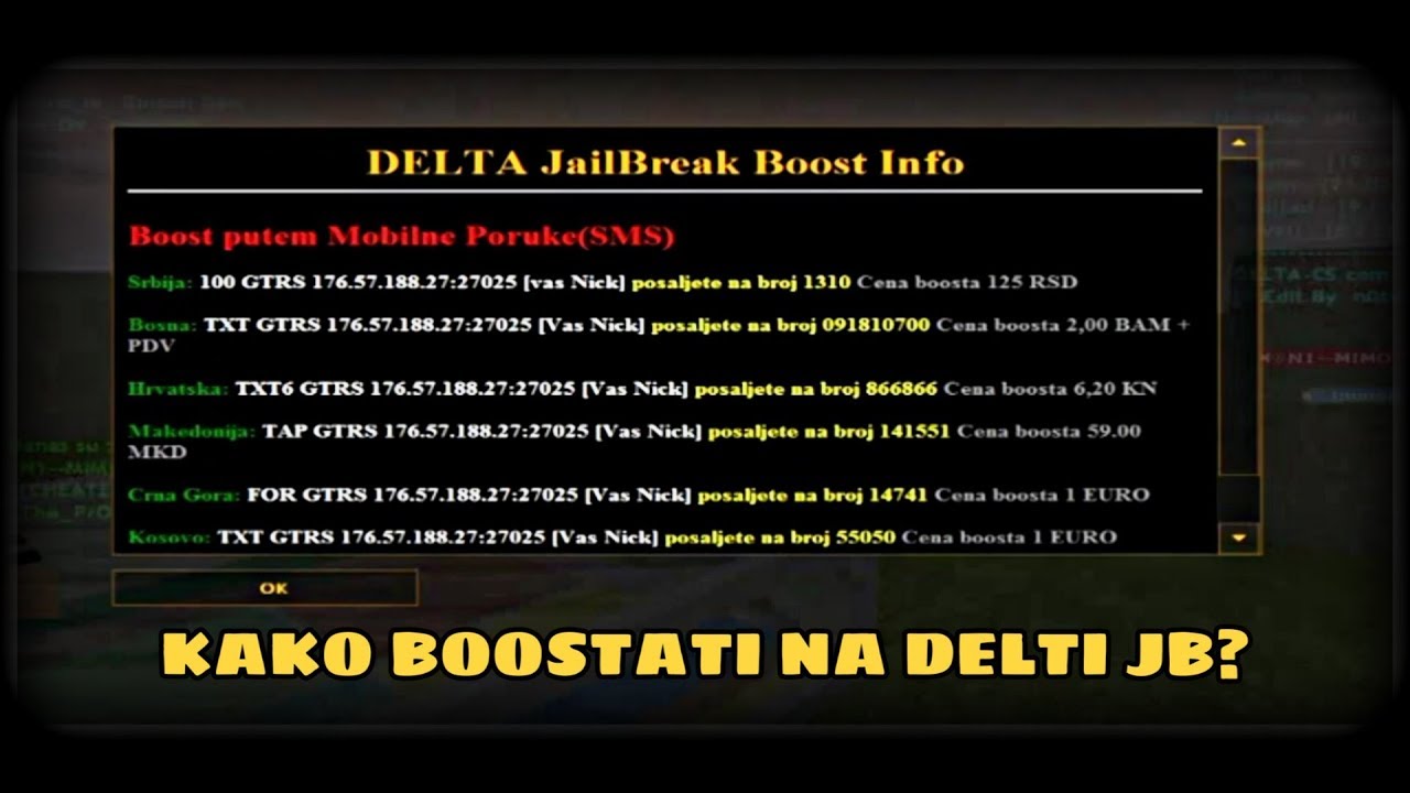 KAKO BOOSTATI NA DELTI JAILBREAK Part2