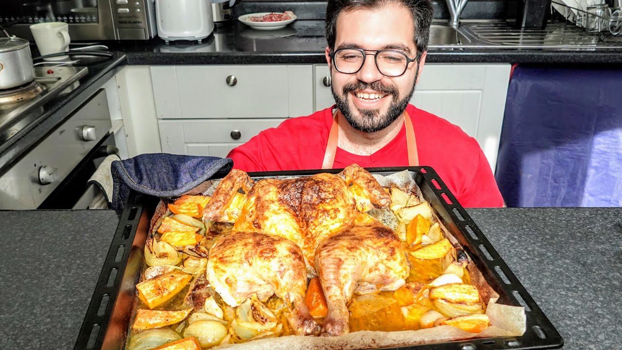 Roast Chicken | دجاجة مشوية جلد مقرمش و ابد مو ناشفة | تتبيلة بالمايونيز | شيف شاهين