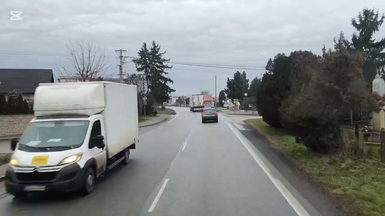 Driving in Slovakia, route 64, Komjatice - Velky Kyr - Branc - Ivanka