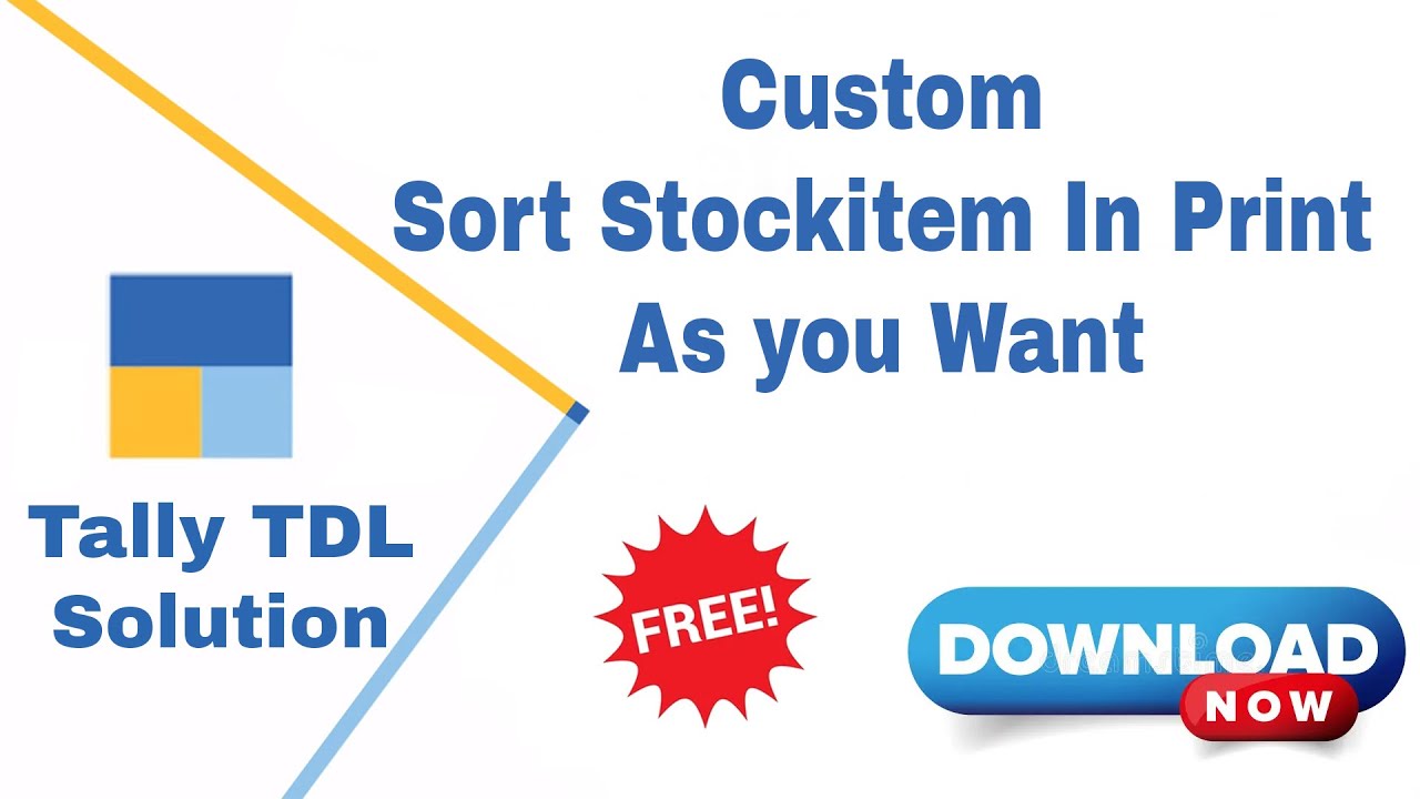 sort stock item in print as you want || custom sort item to print || free tdl