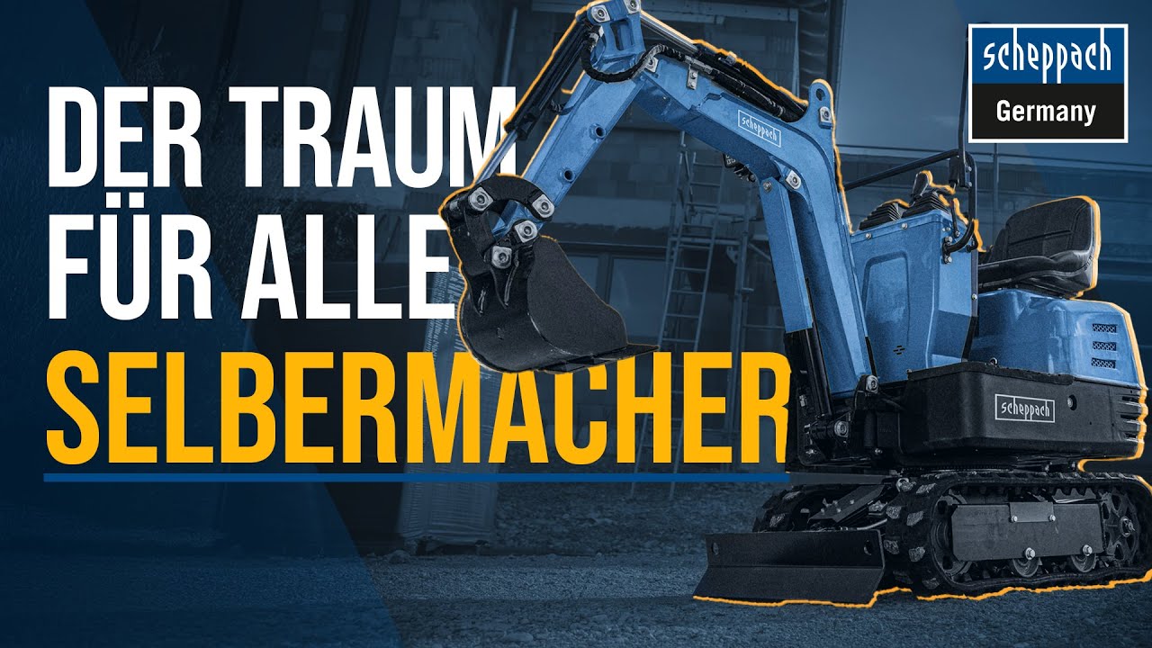 Mehr schaffen, weniger schaufeln &ndash; mit dem Scheppach Mini-Bagger EXC815! 🛠️🌿