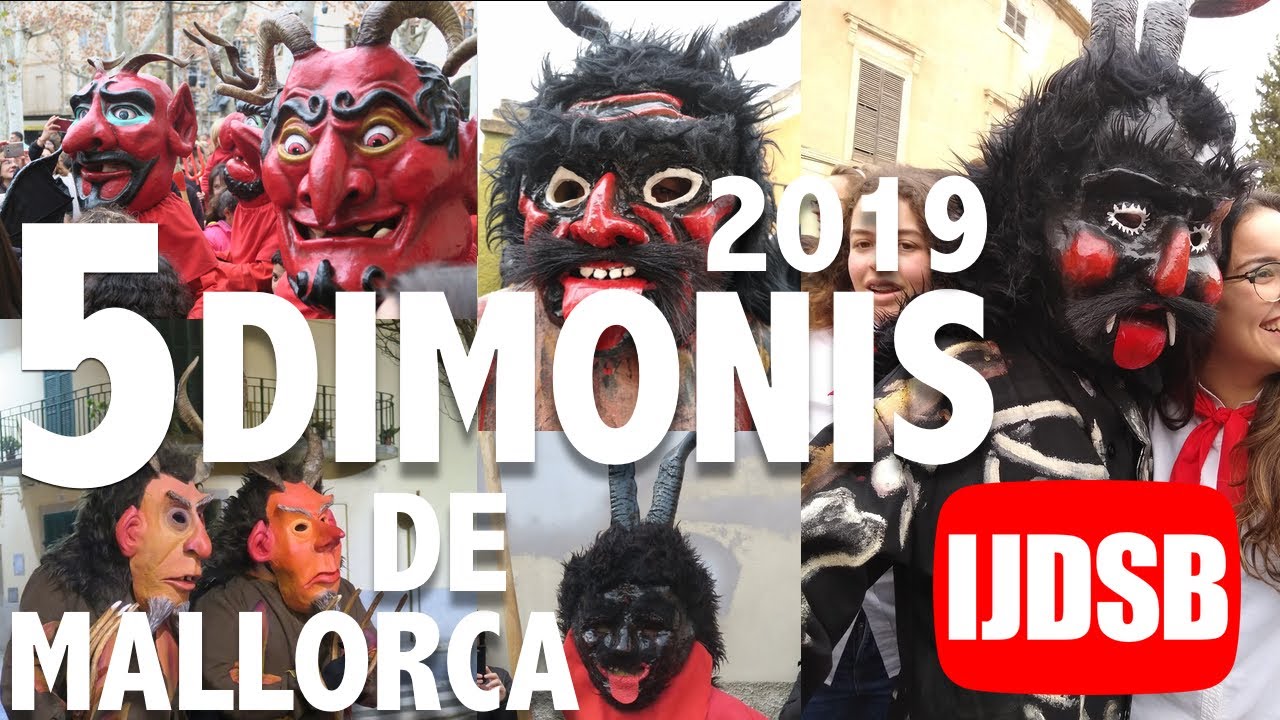 👹 5 DIMONIS de MALLORCA 👺 Sant ANTONI 2019 - FESTES de MALLORCA - BALL de DIMONIS - NIT BRUIXA