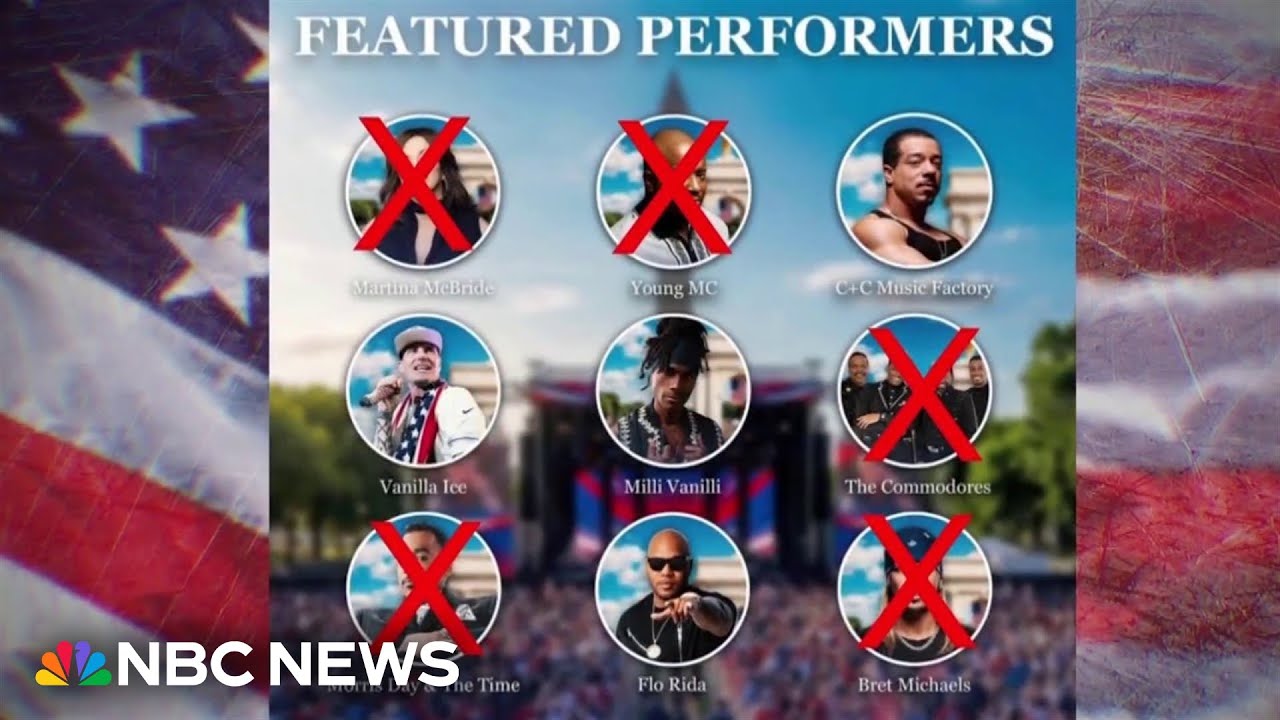 Several artists back out of celebration for America&rsquo;s 250th birthday