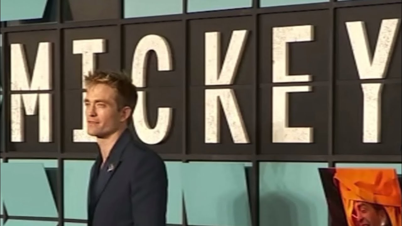 Robert Pattinson on red carpet in London Mickey 17 world premiere 2025 and quick interview