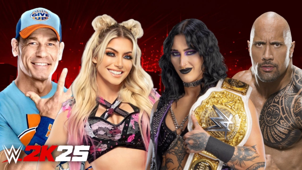 🔴 LIVE WWE 2K25 | JOHN CENA  VS ALEXA VS THE ROCK AND REHA REPLY BLISS | IRON MAN MATCH|