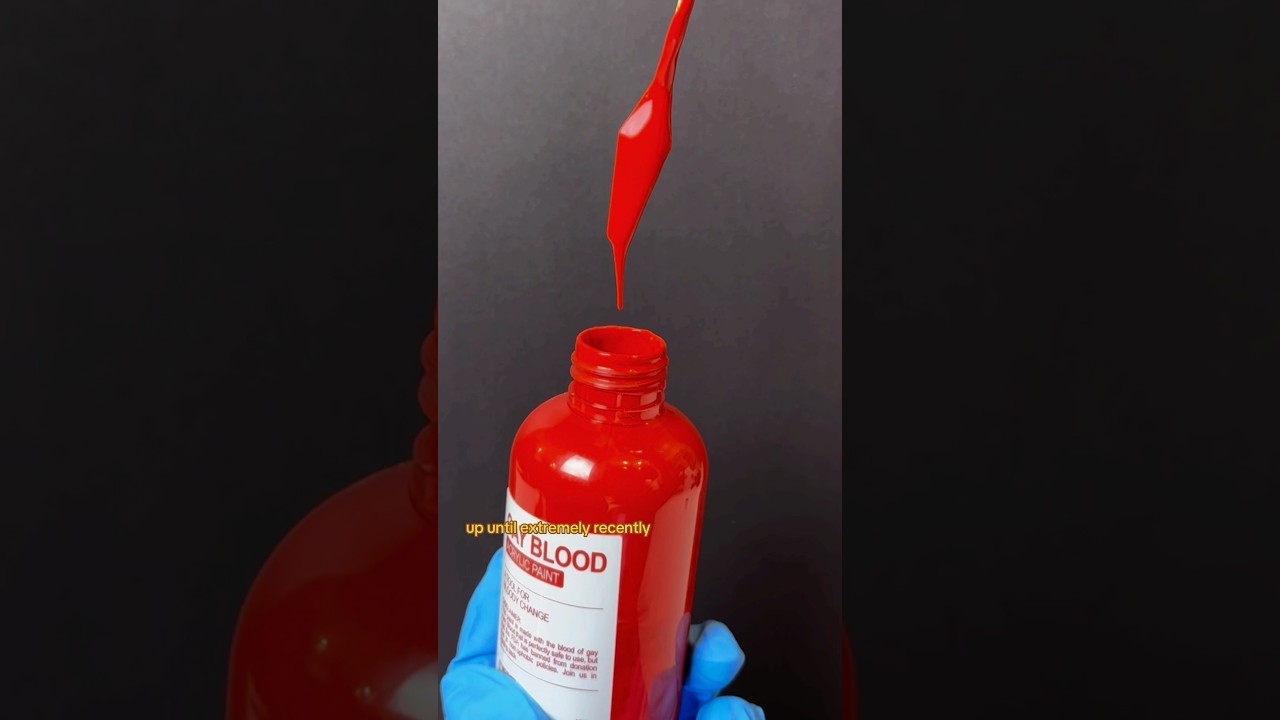 This paint takes &ldquo;BLOOD RED&rdquo; LITERALLY.🩸 #paint #arthistory #art #red #facts #interesting #history