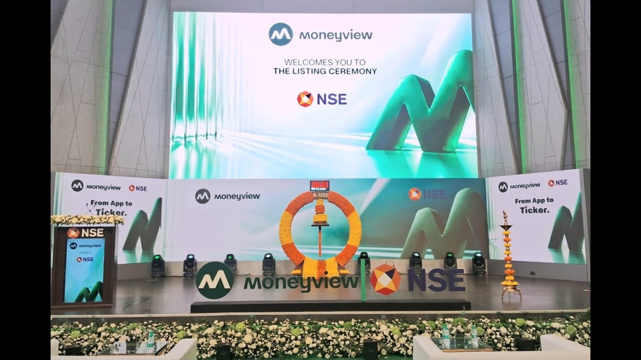 Listing ceremony of Moneyview Limited
