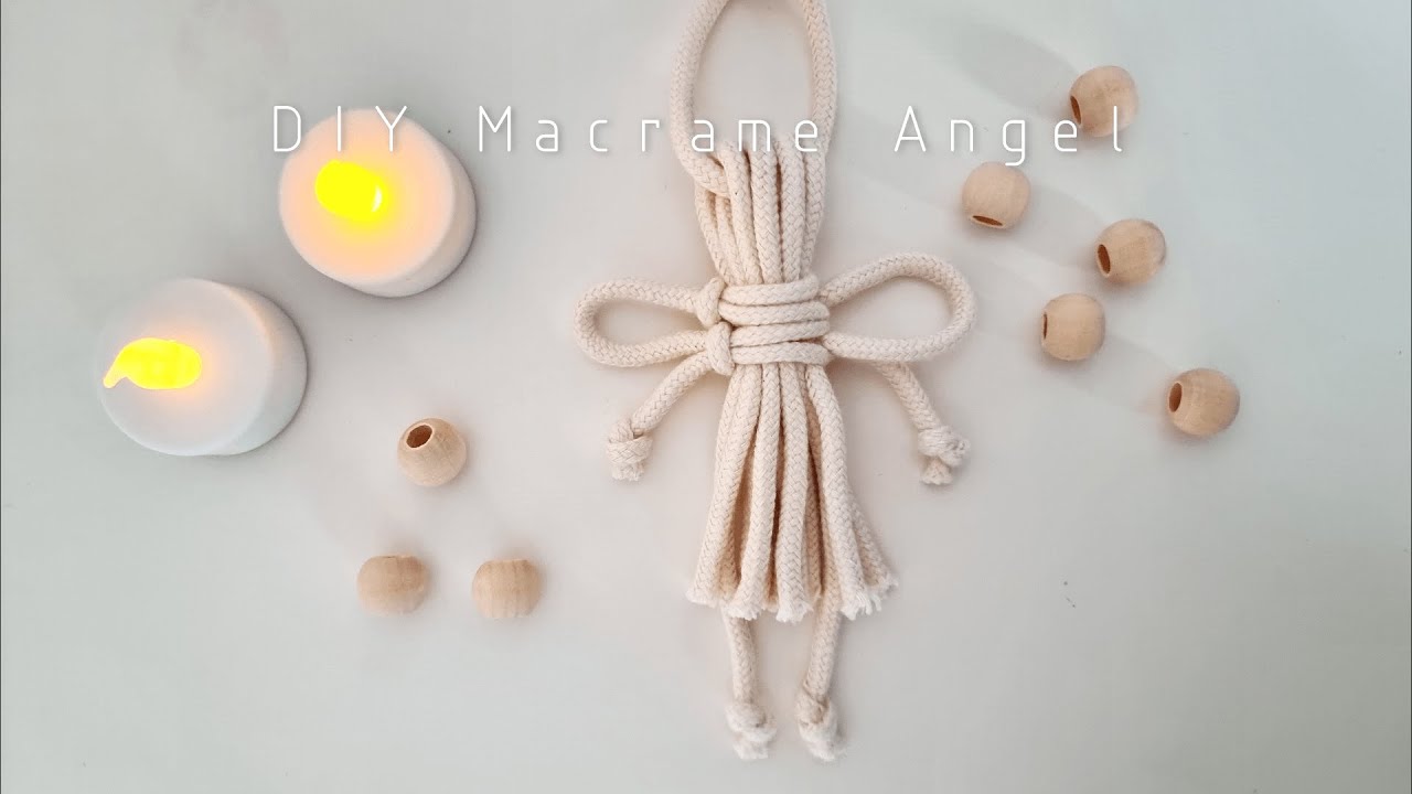 [Eng Sub] Macrame Christmas Angel Ornament / 자투리실로 간단하게 만드는 마크라메 천사