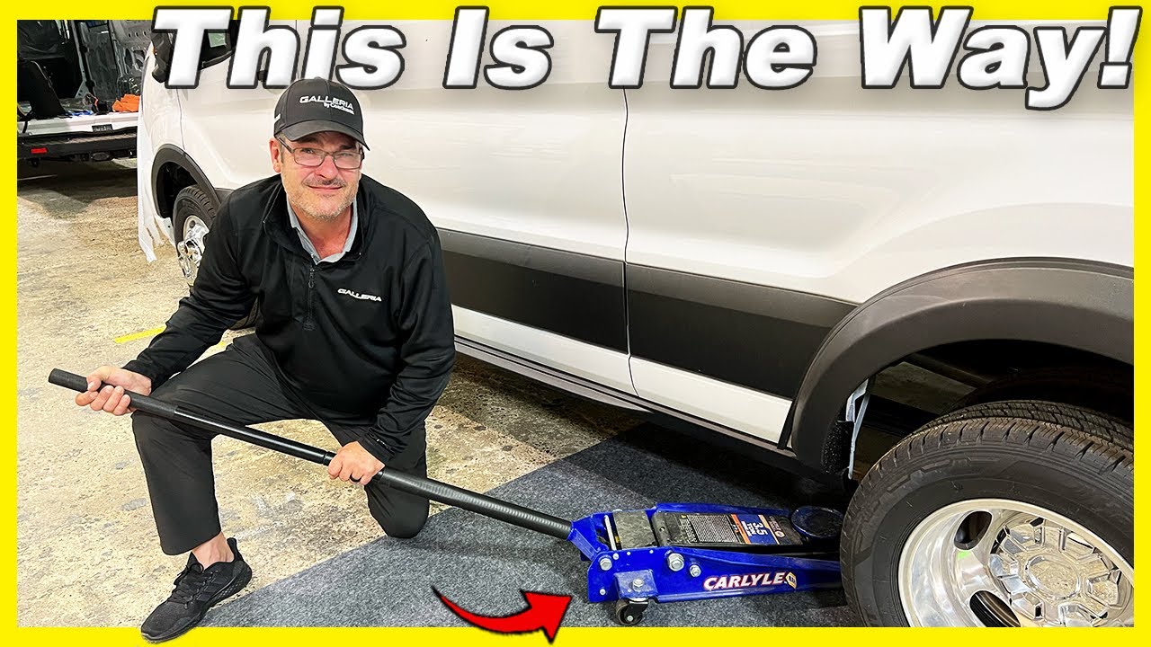 Quick and Safe: Class B Van Tire Change Using a Floor Jack