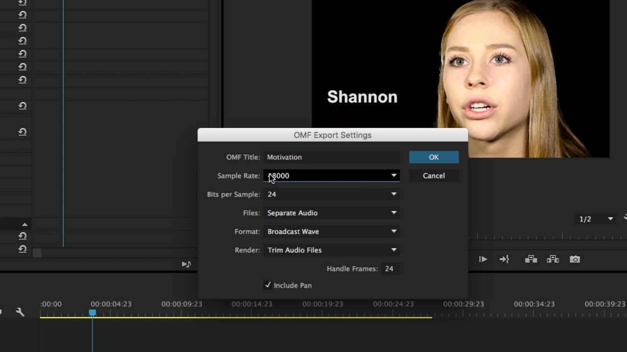 Create an OMF File with Premiere Pro for Adobe Audition