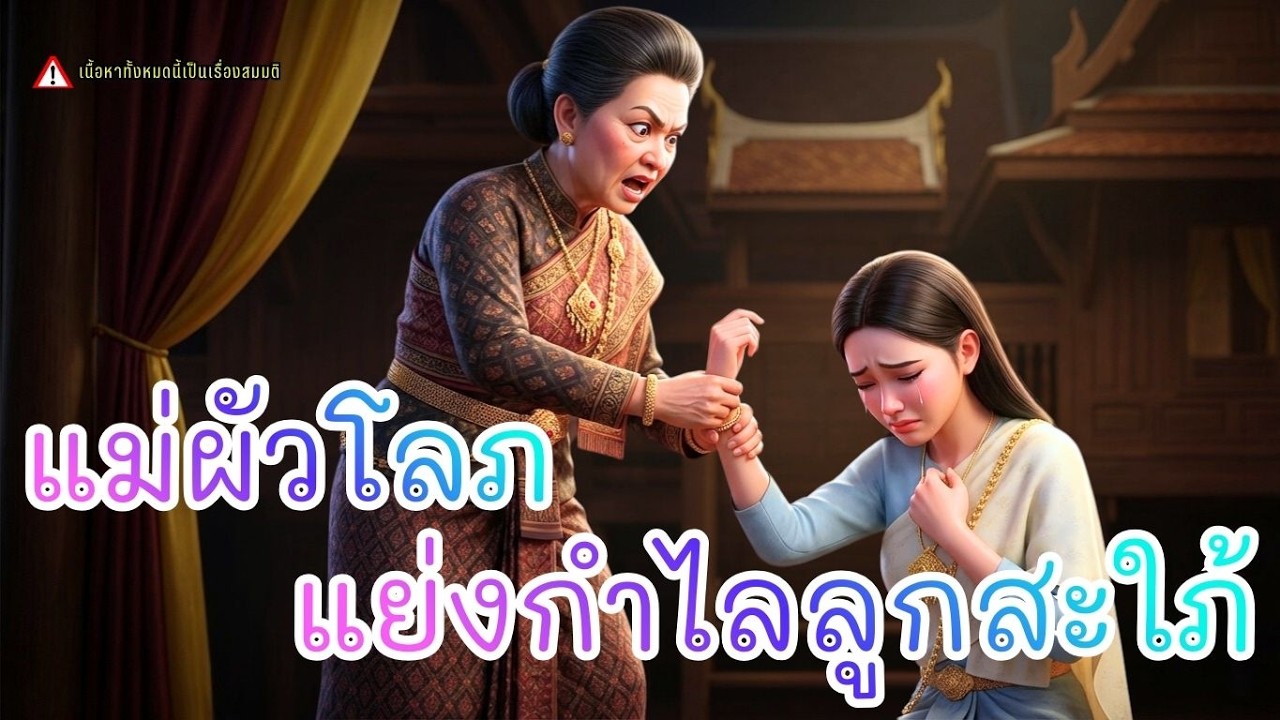 แม่ผัวแย่งกำไลปลอมไป ส่วนของจริงช่วยชีวิตลูกชาย |นิทานพื้นบ้านไทย | นิทานก่อนนอน