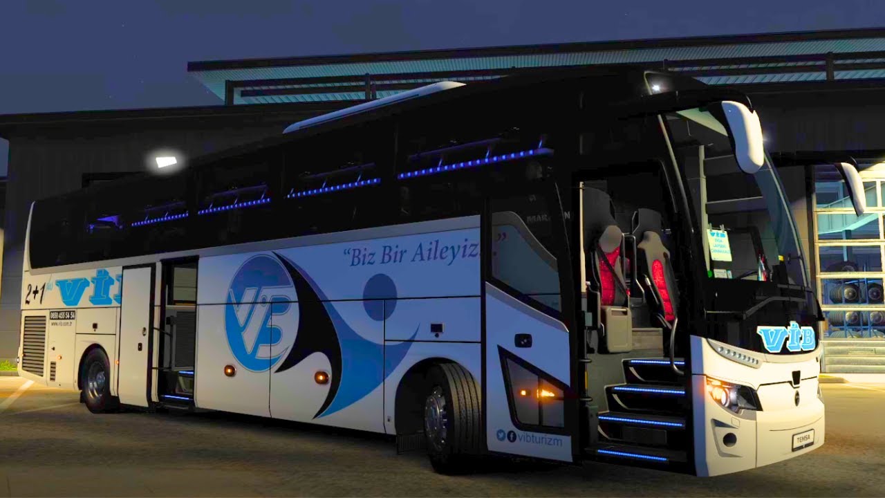 TEMSA MARATON 13 VIP - Night journey - REALİSTİC DRİVE ASMR